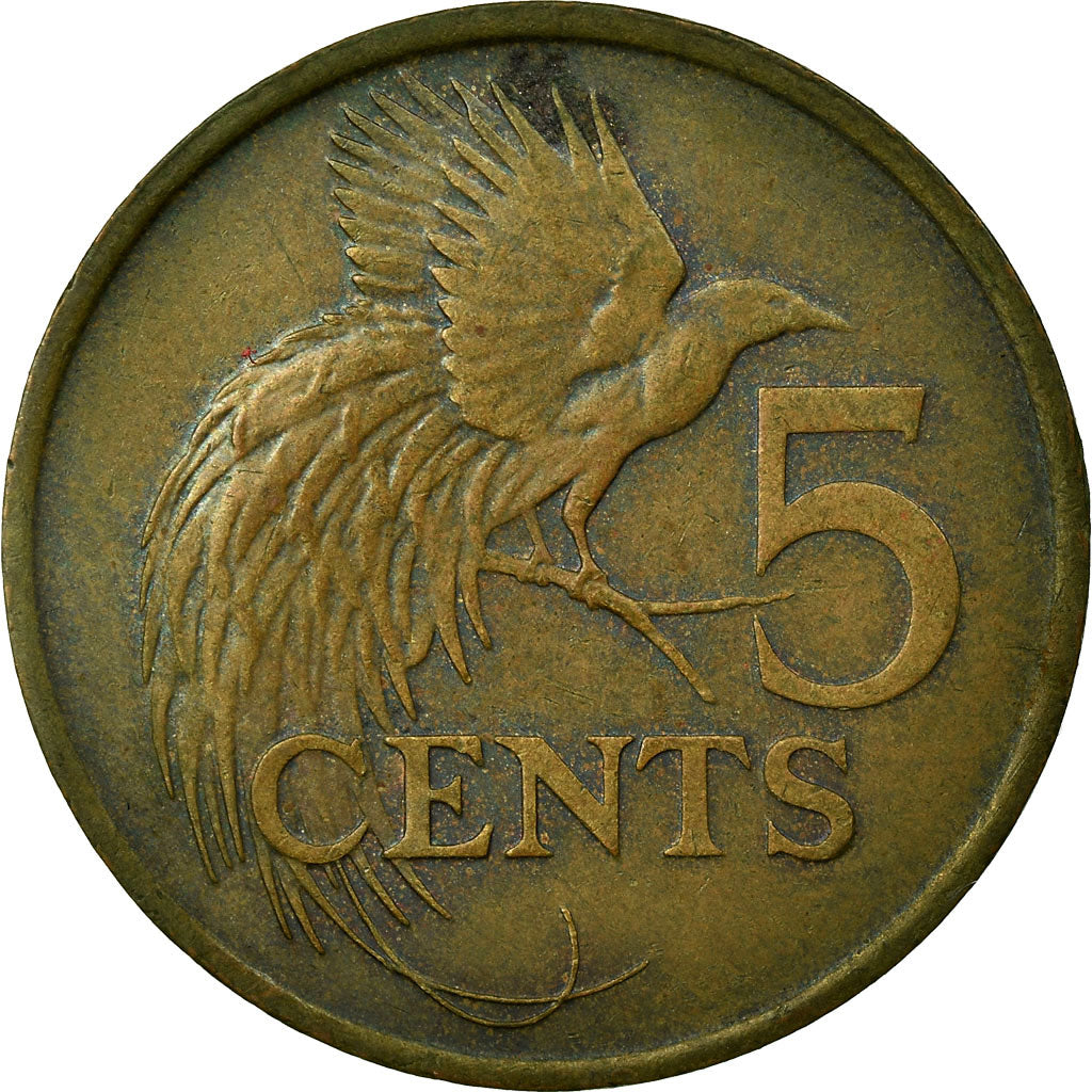 Coin, TRINIDAD & TOBAGO, 5 Cents, 1992, EF(40-45), Bronze, KM:30