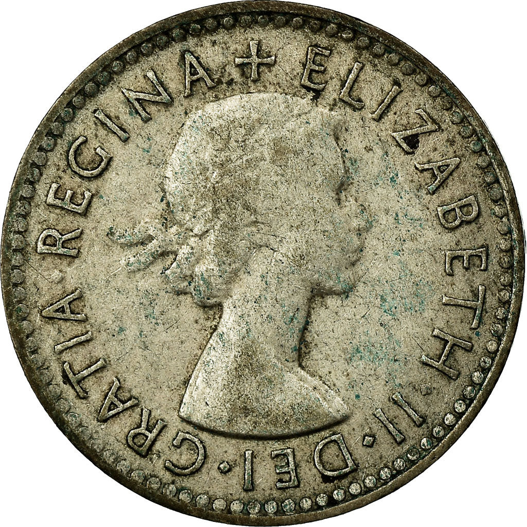 Coin, Australia, Elizabeth II, Threepence, 1953, Melbourne, EF(40-45), Silver