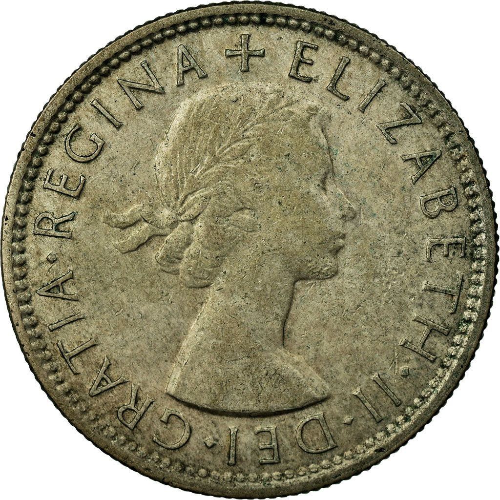 Moeda, Austrália, Elizabeth II, Florin, 1954, Melbourne, EF(40-45), Prata