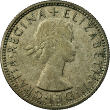 Moeda, Austrália, Elizabeth II, Florin, 1954, Melbourne, EF(40-45), Prata