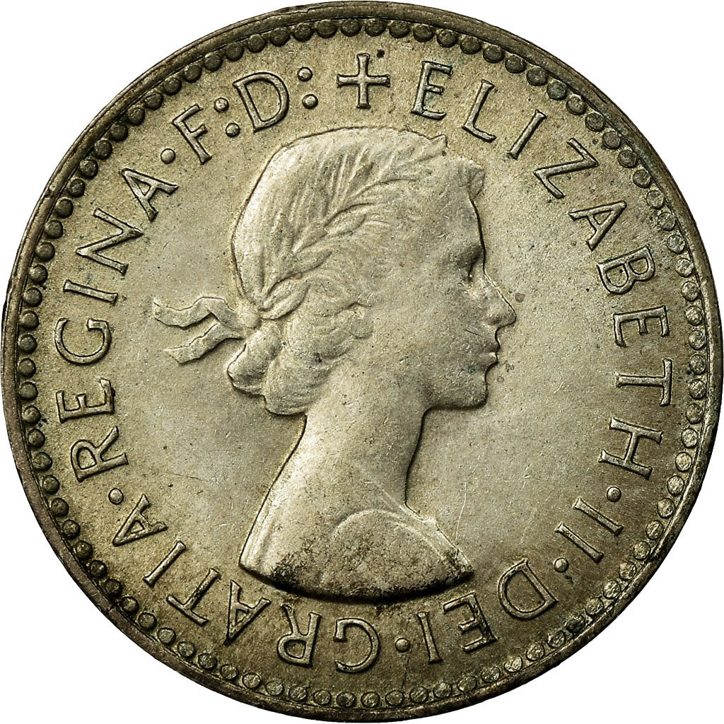 Coin, Australia, Elizabeth II, Threepence, 1956, Melbourne, EF(40-45), Silver