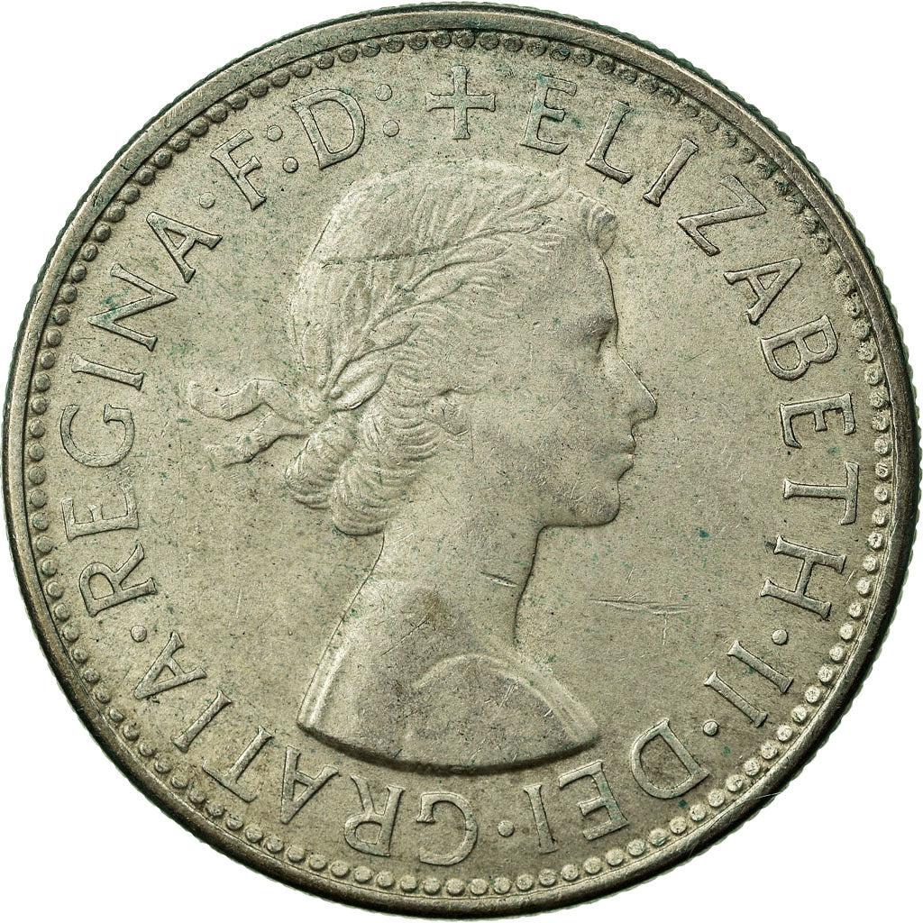 Coin, Australia, Elizabeth II, Florin, 1959, Melbourne, EF(40-45), Silver, KM:60