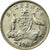 Moneta, Australia, Elizabeth II, Sixpence, 1962, Melbourne, EF(40-45), Srebro