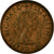 Moneda, Australia, Elizabeth II, 1/2 Penny, 1961, BC+, Bronce, KM:61