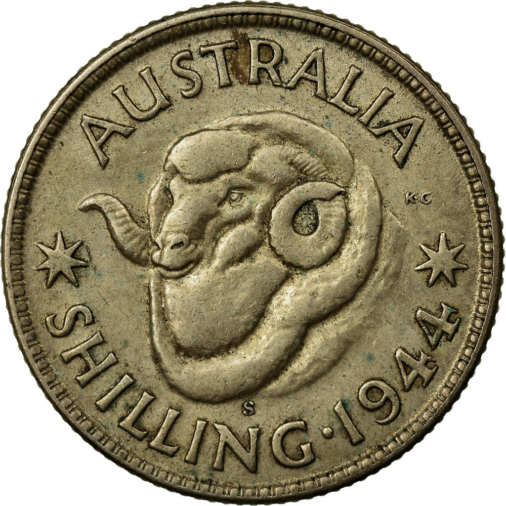 Coin, Australia, George VI, Shilling, 1944, EF(40-45), Silver, KM:39