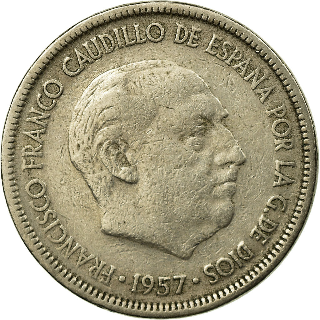 Coin, Spain, Caudillo and regent, 5 Pesetas, 1963, VF(30-35), Copper-nickel