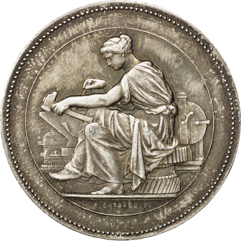 FRANCE, Business & industry, Second French Empire, Medal, AU(55-58), Silver,...