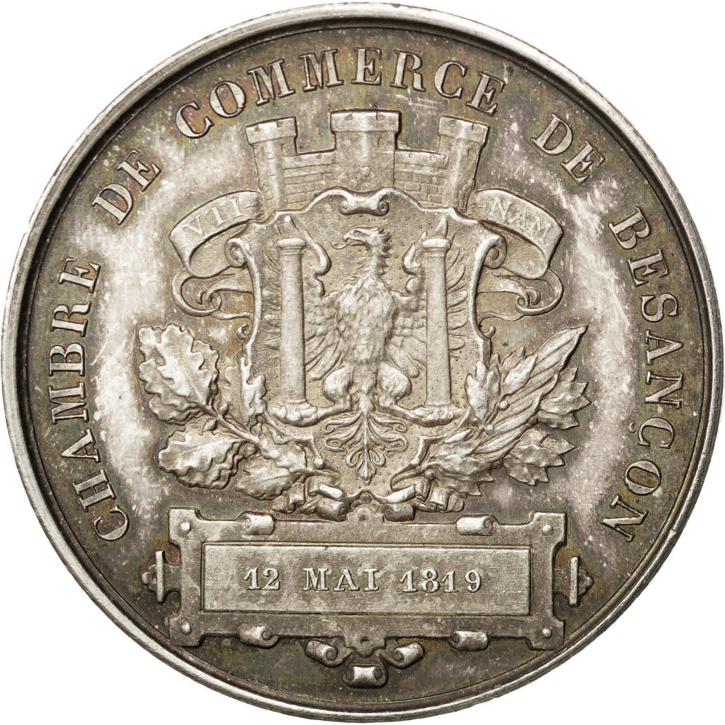 FRANCE, Business & industry, Second French Empire, Medal, AU(55-58), Silver,...