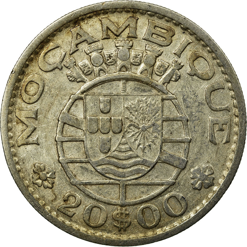 Coin, Mozambique, 20 Escudos, 1960, VF(30-35), Silver, KM:80