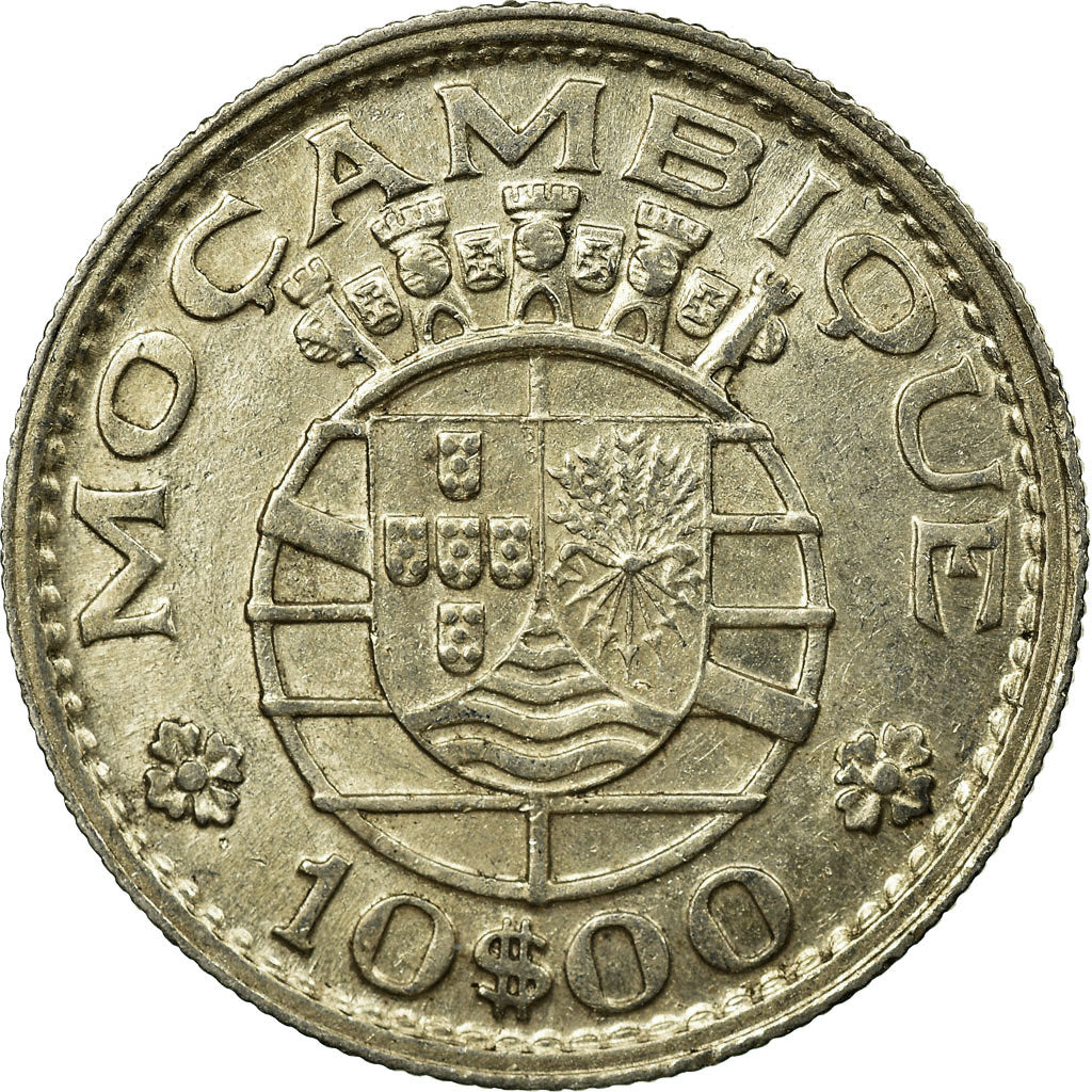 Coin, Mozambique, 10 Escudos, 1960, EF(40-45), Silver, KM:79