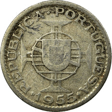 Coin, Mozambique, 10 Escudos, 1955, VF(30-35), Silver, KM:79