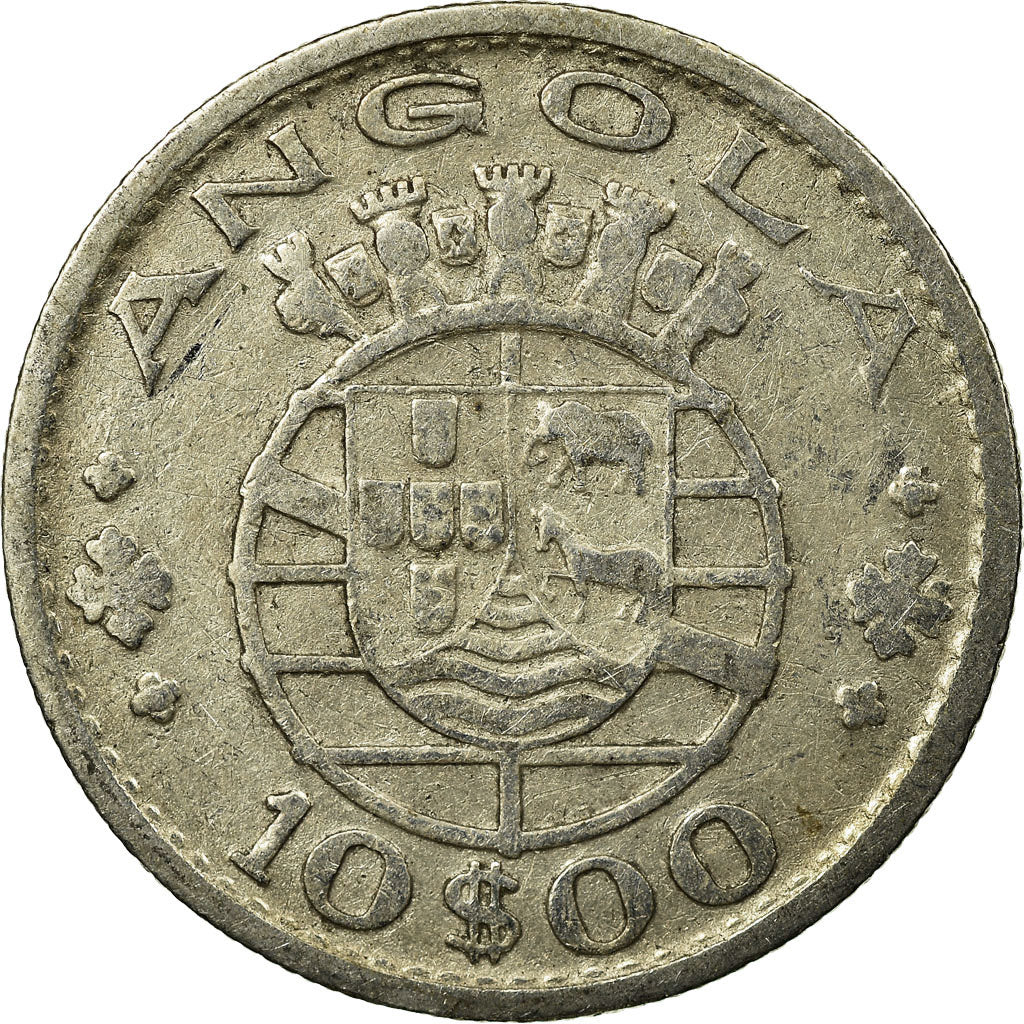 Coin, Mozambique, 10 Escudos, 1952, VF(30-35), Silver, KM:79