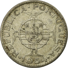 Moneta, Mozambico, 10 Escudos, 1954, MB+, Argento, KM:79
