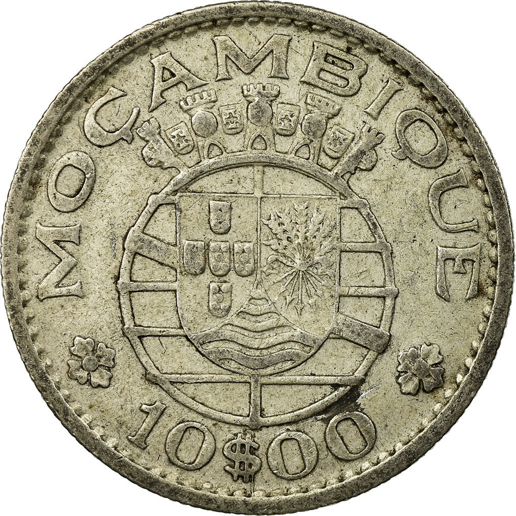 Moneta, Mozambico, 10 Escudos, 1954, MB+, Argento, KM:79