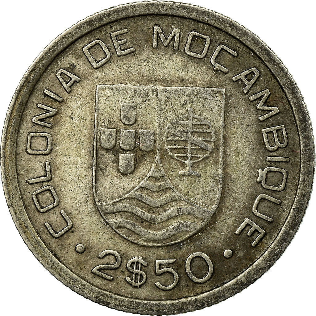 Coin, Mozambique, 2-1/2 Escudos, 1935, VF(30-35), Silver, KM:61