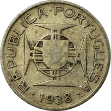 Moeda, Moçambique, 2-1/2 Escudos, 1938, VF(30-35), Prata, KM:68