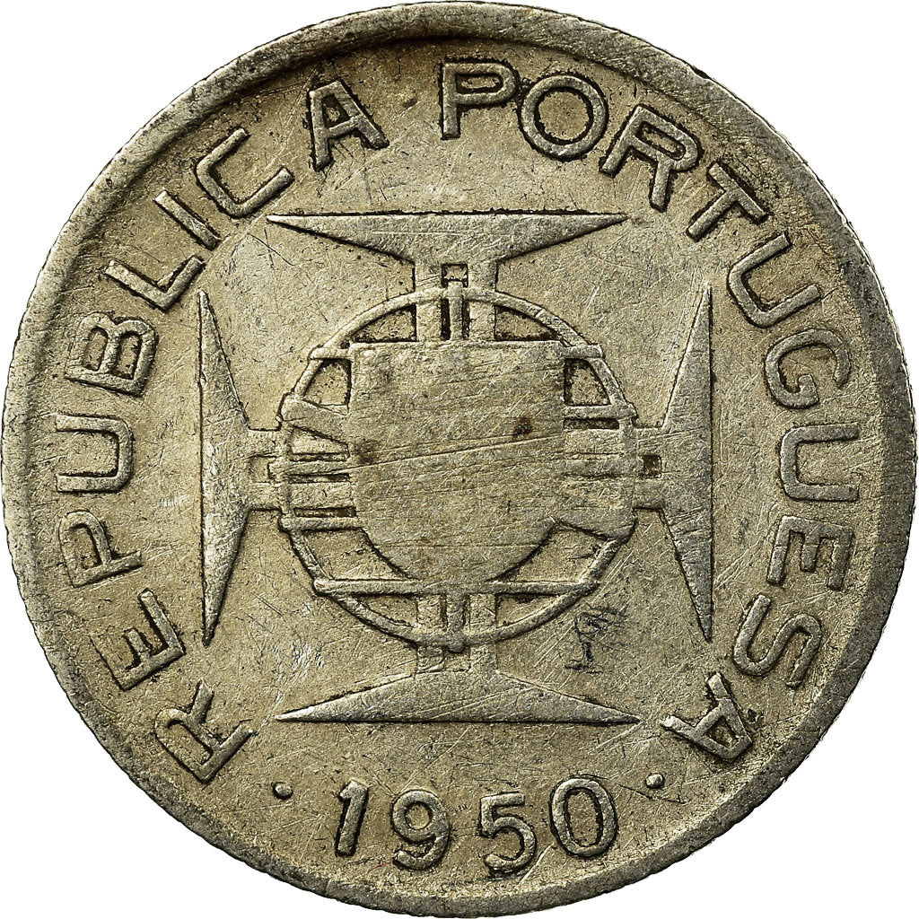 Monnaie, Mozambique, 2-1/2 Escudos, 1950, TB+, Argent, KM:68