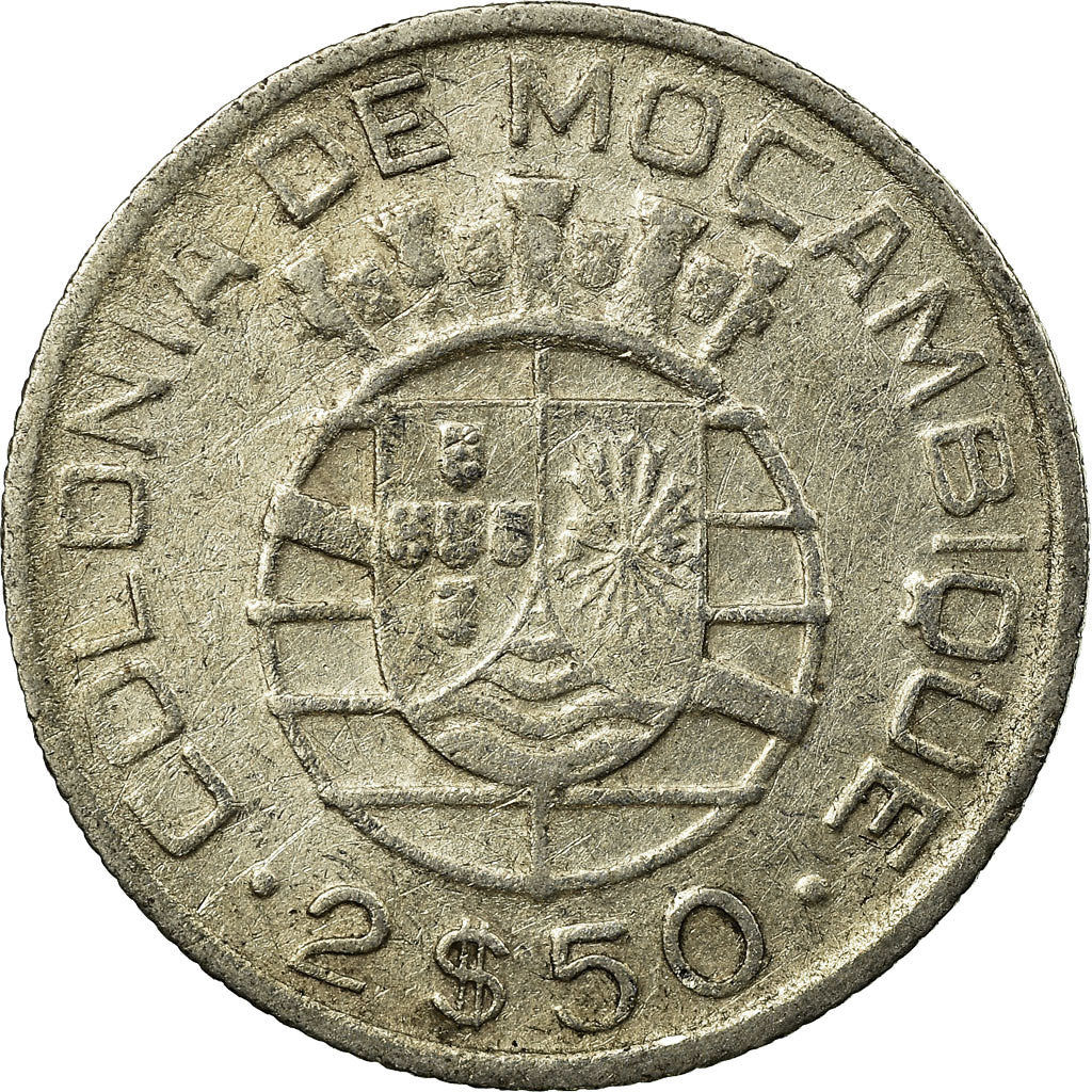 Monnaie, Mozambique, 2-1/2 Escudos, 1950, TB+, Argent, KM:68