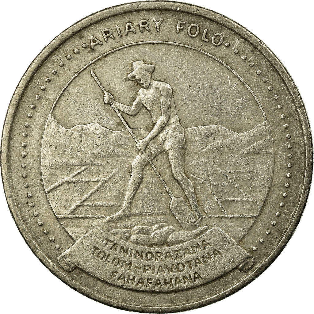 Coin, Madagascar, 10 Francs, 2 Ariary, 1978, Paris, EF(40-45), Aluminum-Bronze