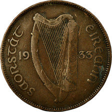 Coin, IRELAND REPUBLIC, Penny, 1933, EF(40-45), Bronze, KM:3