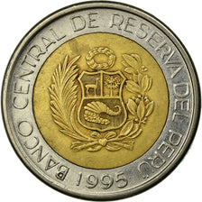 Coin, Peru, 5 Nuevos Soles, 1995, Lima, EF(40-45), Bi-Metallic, KM:316