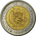 Coin, Peru, 5 Nuevos Soles, 1995, Lima, EF(40-45), Bi-Metallic, KM:316