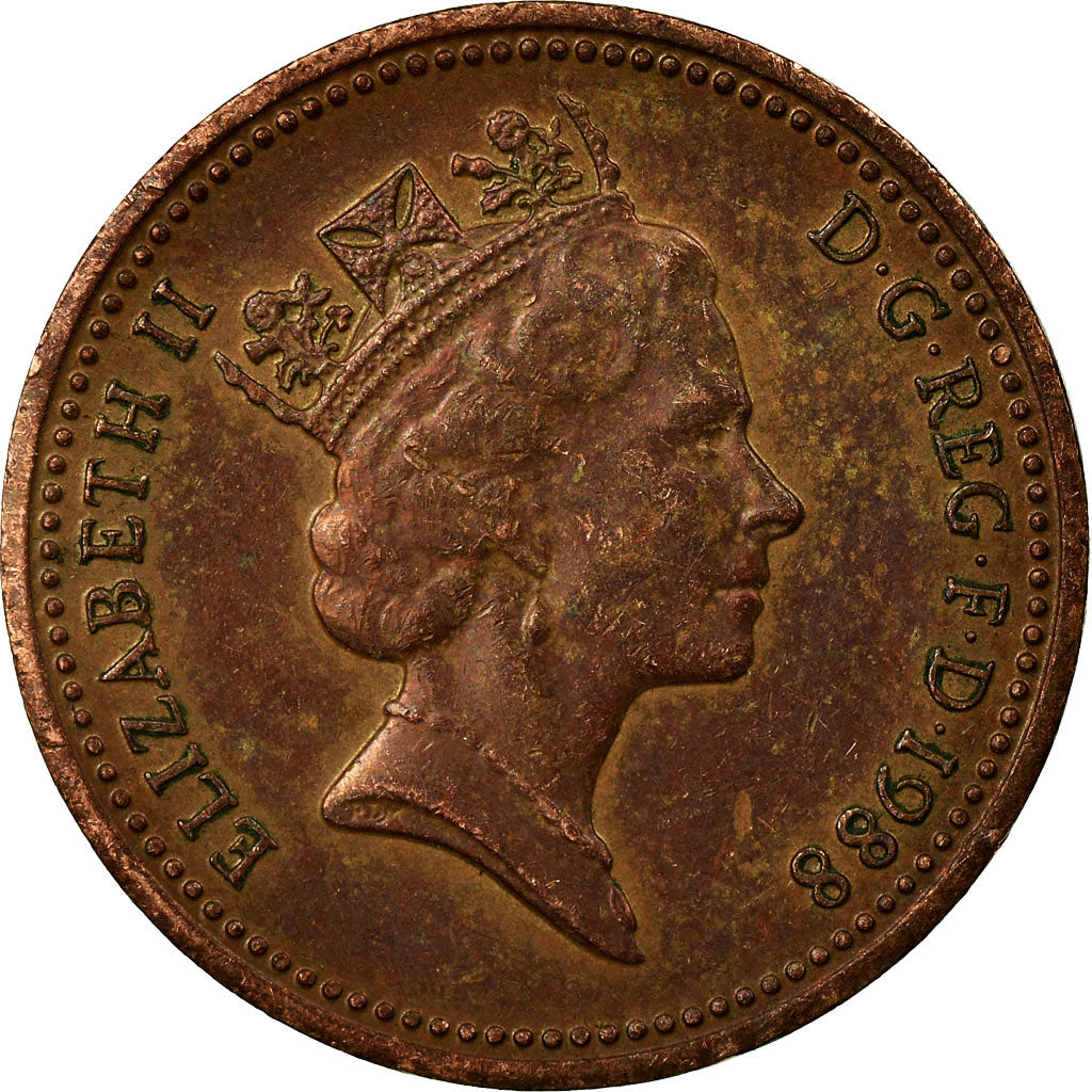 Münze, Großbritannien, Elizabeth II, Penny, 1988, British Royal Mint, SS