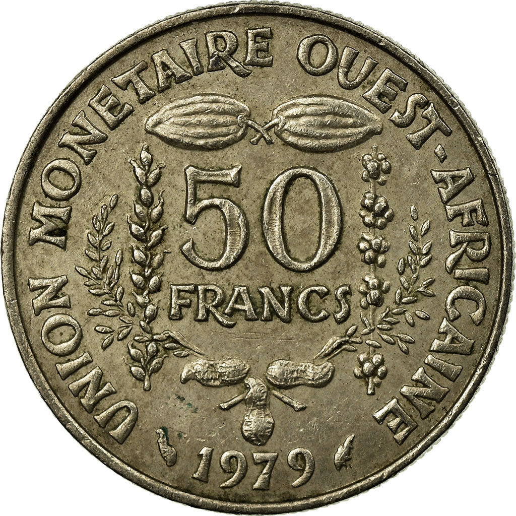 Munten, West Afrikaanse Staten, 50 Francs, 1979, Paris, ZF, Copper-nickel, KM:6