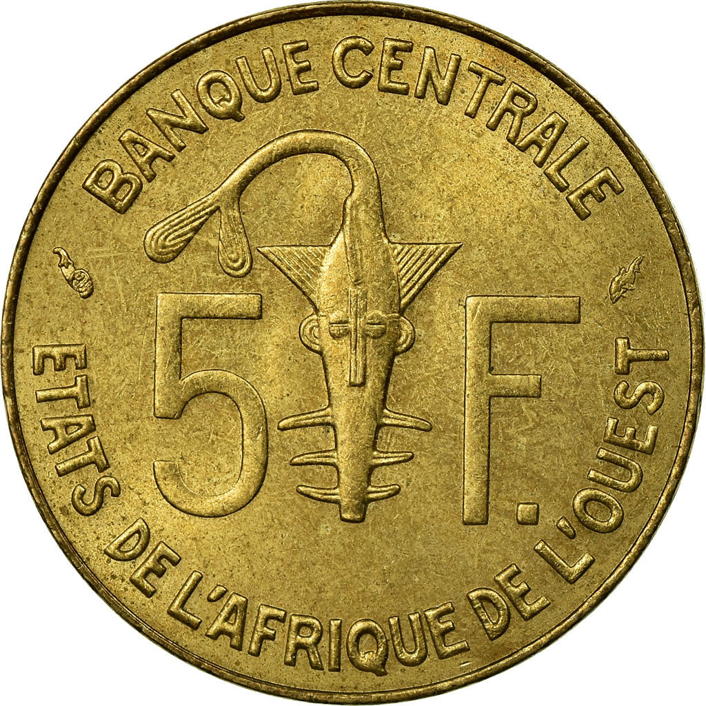 Coin, West African States, 5 Francs, 1985, Paris, EF(40-45)