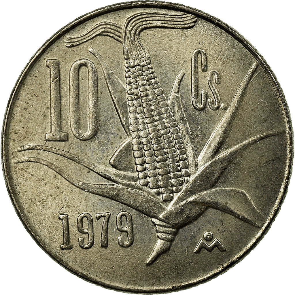 Moneta, Mexico, 10 Centavos, 1979, Mexico City, EF(40-45), Miedź-Nikiel
