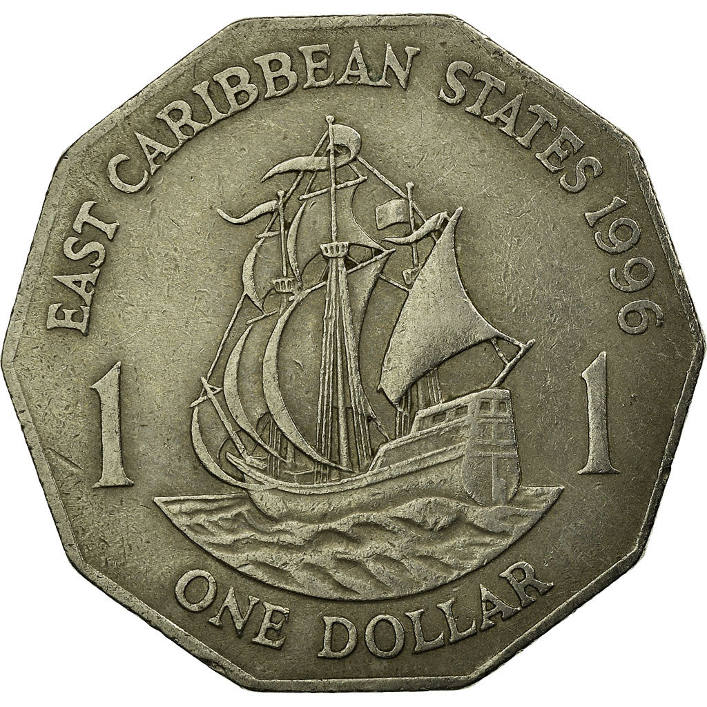 Coin, East Caribbean States, Elizabeth II, Dollar, 1996, EF(40-45)