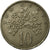 Moneta, Jamaica, Elizabeth II, 10 Cents, 1977, Franklin Mint, EF(40-45)