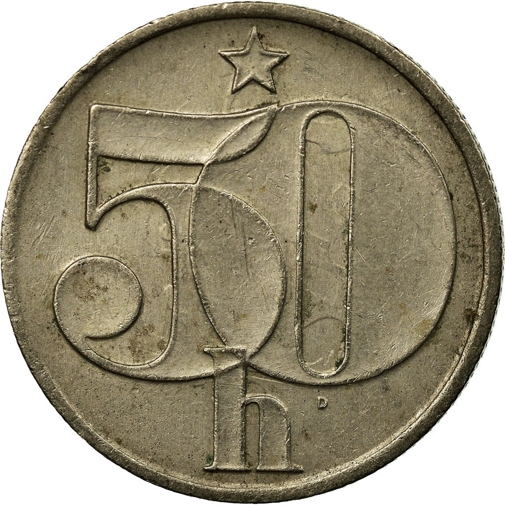 Munten, Tsjecho-Slowakije, 50 Haleru, 1983, ZF, Copper-nickel, KM:89