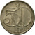 Moneta, Czechosłowacja, 50 Haleru, 1983, EF(40-45), Miedź-Nikiel, KM:89