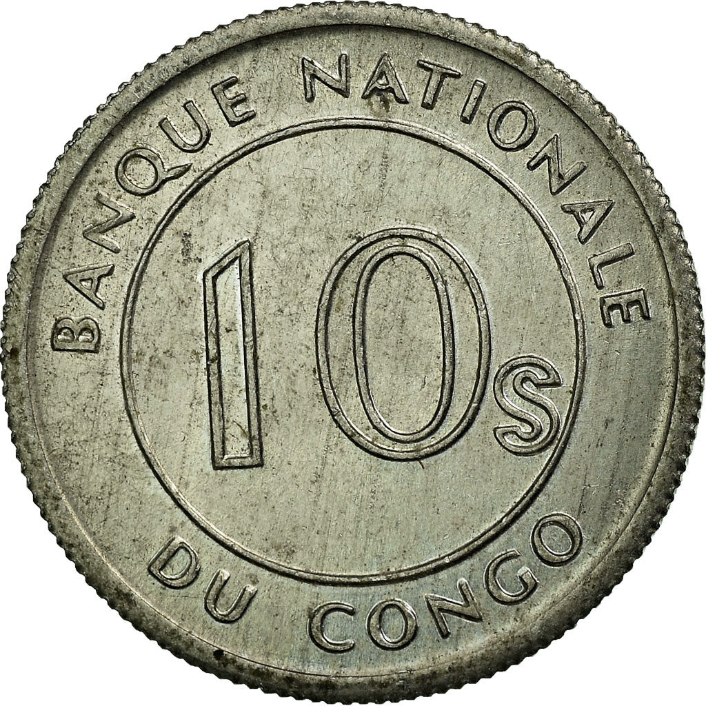 Coin, CONGO, DEMOCRATIC REPUBLIC, 10 Sengis, 1967, EF(40-45), Aluminum, KM:7