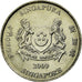 Coin, Singapore, 20 Cents, 2009, Singapore Mint, EF(40-45), Copper-nickel