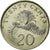 Moneta, Singapore, 20 Cents, 2009, Singapore Mint, BB, Rame-nichel, KM:101