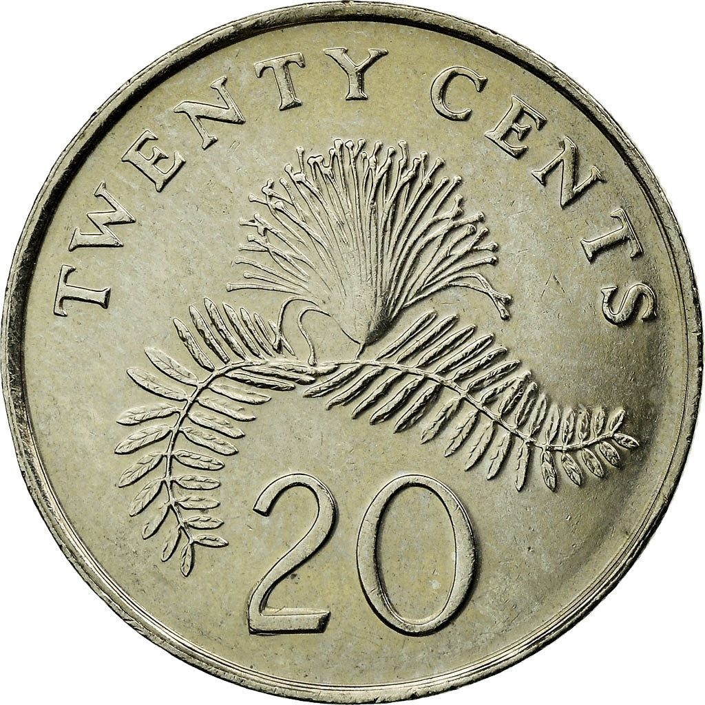 Monnaie, Singapour, 20 Cents, 2010, Singapore Mint, TTB, Copper-nickel, KM:101