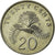 Moeda, Singapura, 20 Cents, 1997, Singapore Mint, AU(55-58), Cobre-níquel