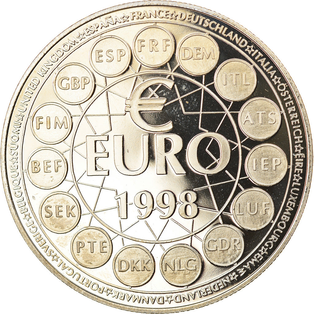 França, Medal, Europe, 10 Euro Essai, Políticas, Sociedade, Guerra, 1998