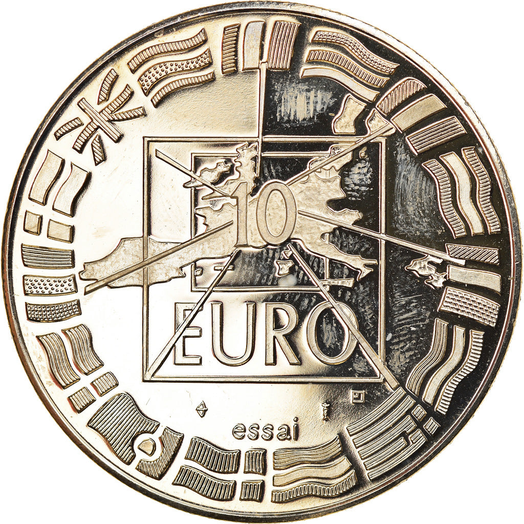 França, Medal, Europe, 10 Euro Essai, Políticas, Sociedade, Guerra, 1998