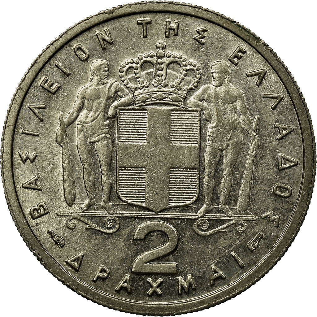 Monnaie, Grèce, Paul I, 2 Drachmai, 1954, SUP, Copper-nickel, KM:82