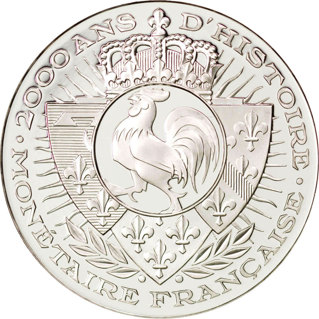 FRANCE, History, The Fifth Republic, Medal, MS(65-70), Silver, 40, 20.00