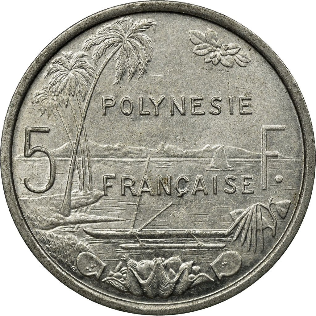 Monnaie, French Polynesia, 5 Francs, 1965, TTB, Aluminium, KM:4
