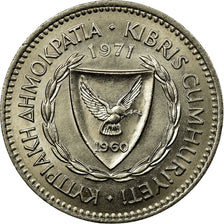Coin, Cyprus, 50 Mils, 1971, AU(55-58), Copper-nickel, KM:41