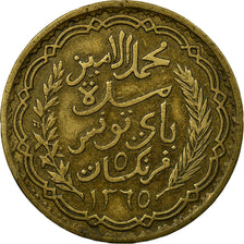 Coin, Tunisia, Muhammad al-Amin Bey, 5 Francs, 1946, Paris, EF(40-45)