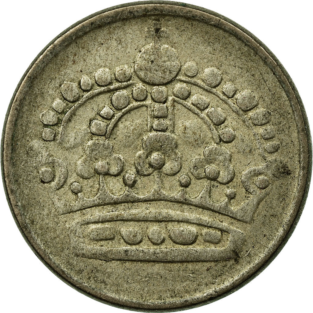 Coin, Sweden, Gustaf VI, 25 Öre, 1961, VF(30-35), Silver, KM:824