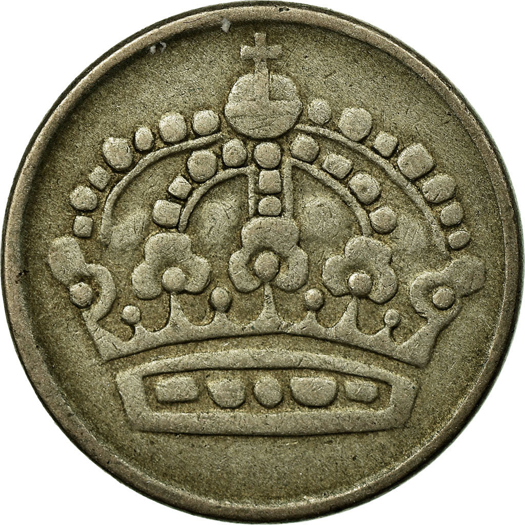 Coin, Sweden, Gustaf VI, 25 Öre, 1953, VF(30-35), Silver, KM:824