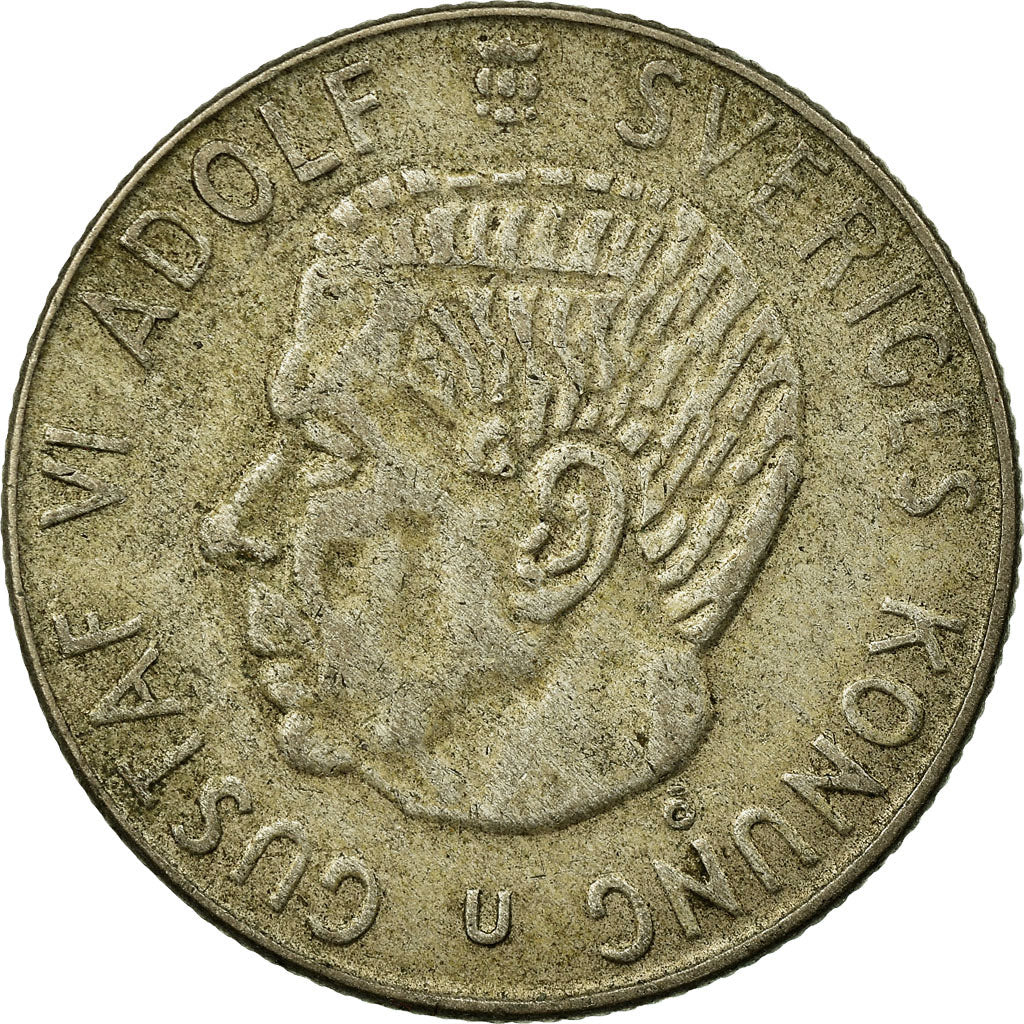 Coin, Sweden, Gustaf VI, Krona, 1965, EF(40-45), Silver, KM:826