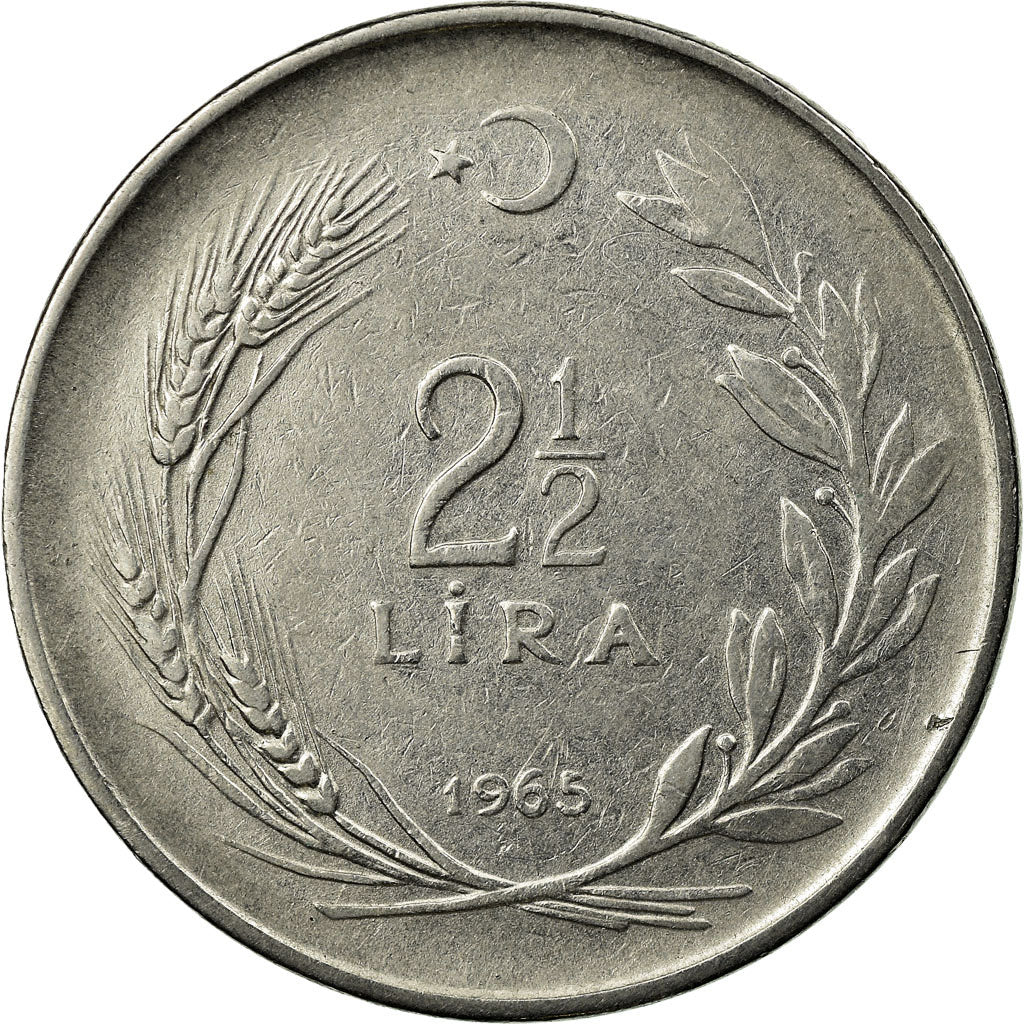 Monnaie, Turquie, 2-1/2 Lira, 1965, TTB, Stainless Steel, KM:893.1